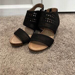 Adam Tucker Black Perforated Heels